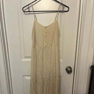 Midi tan summer dress